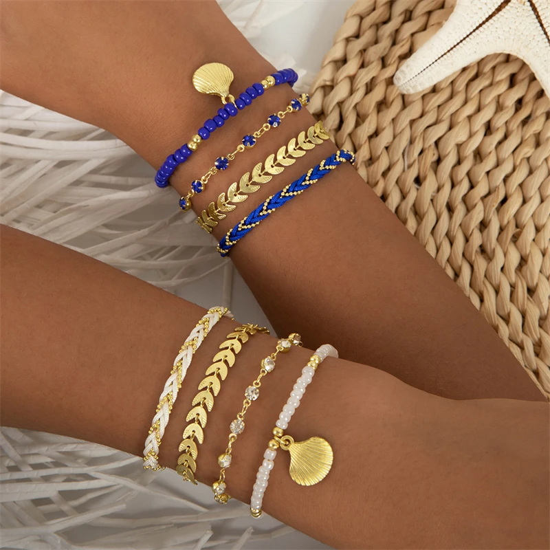 Bracelets coquillage femme bohème été plage Bracelets coquillage femme bohème été plage – Image 2