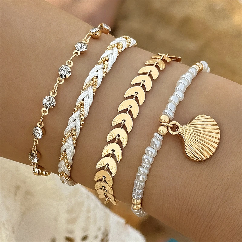 Bracelets coquillage femme bohème été plage Bracelets coquillage femme bohème été plage – Image 3