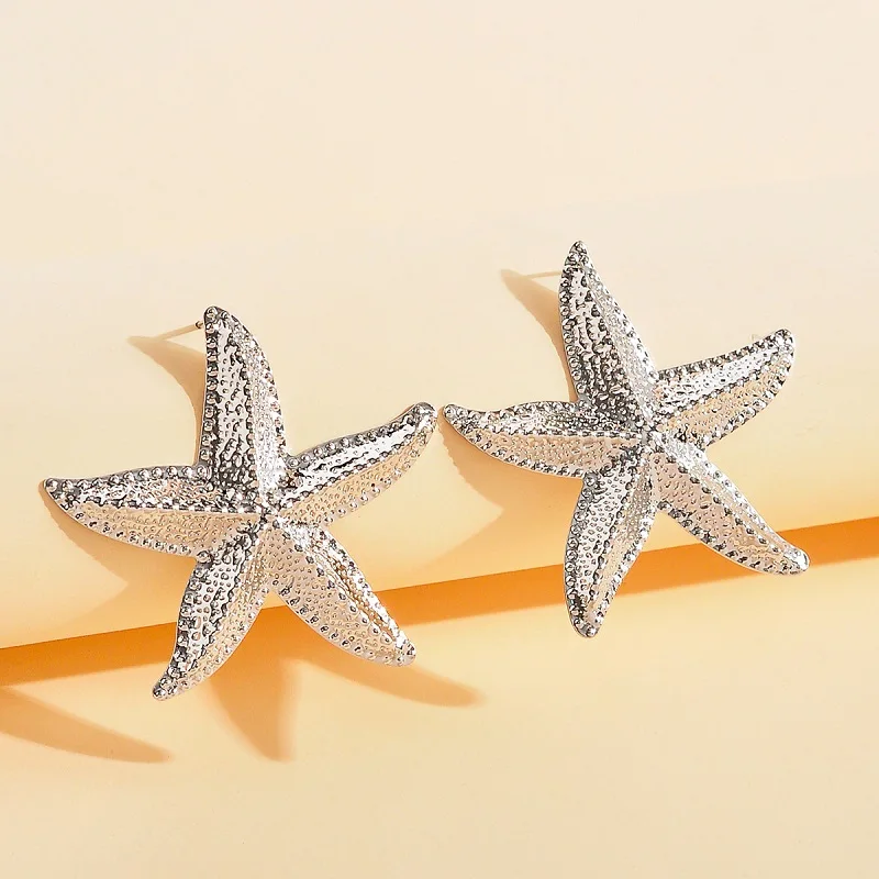Boucles d'oreilles étoile de mer dorées bohème Boucles d'oreilles étoile de mer dorées bohème – Image 8
